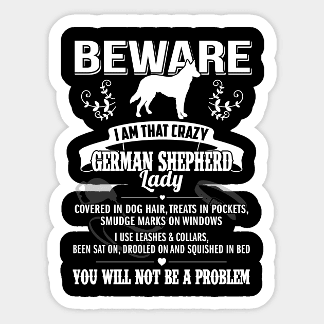 German Shepard Dog Sticker by LutzDEsign